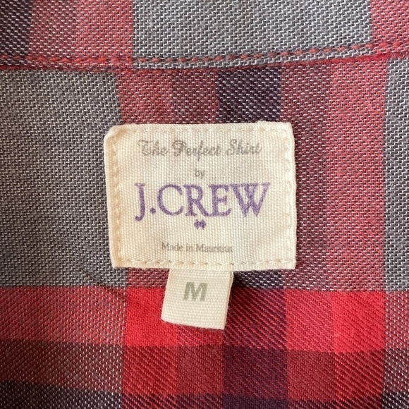 J. Crew Factory The Perfect Plaid Shirt Gray Red - Picture 10 of 12